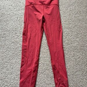 Lululemon Red High-Waisted Leggings